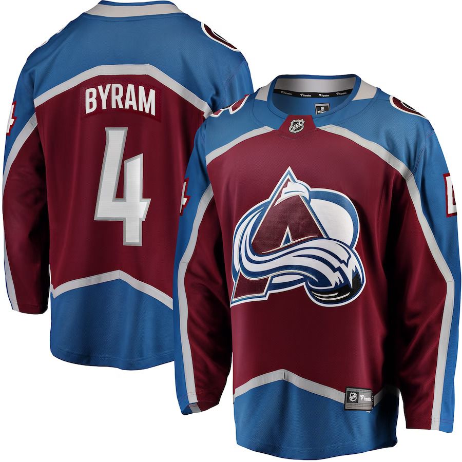 Men Colorado Avalanche #4 Bowen Byram Fanatics Branded Maroon Home Breakaway Player NHL Jersey